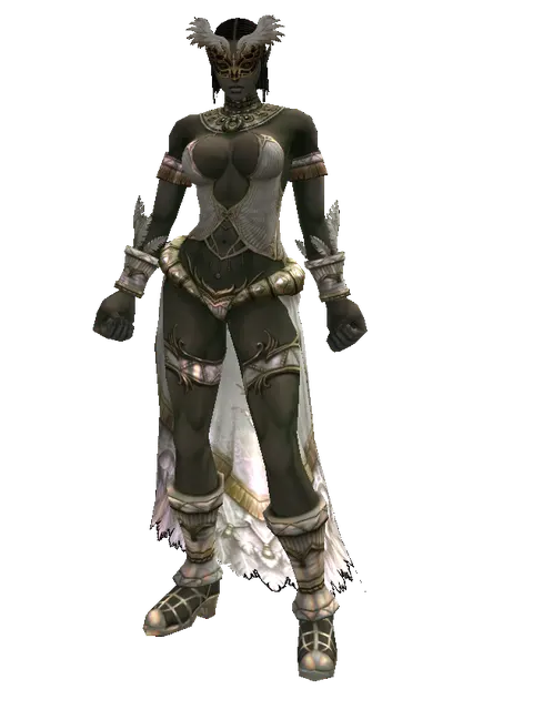 Medieval Party Mask2 (?) on a female Orc fighter, front view
