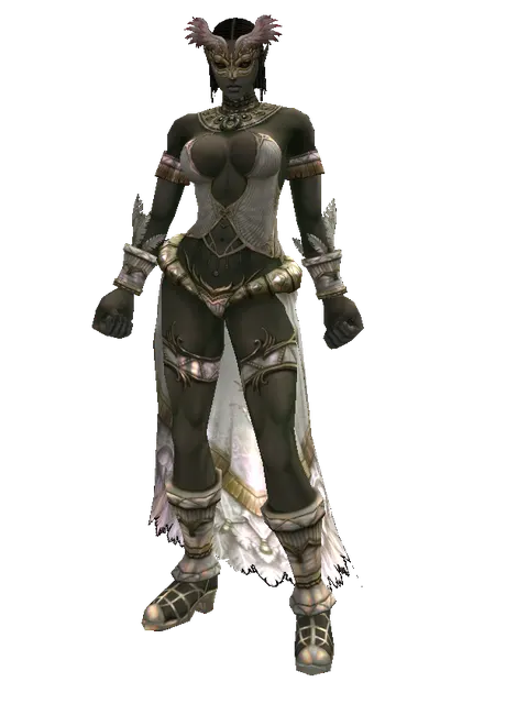 Medieval Party Mask on a female Orc fighter, front view
