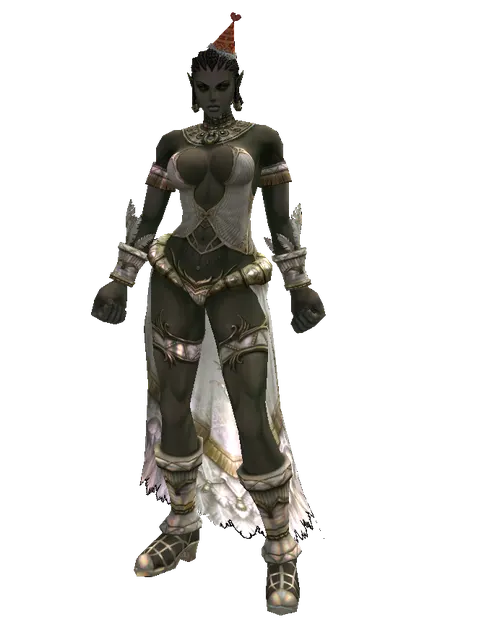 Party Hat on a female Orc fighter, front view