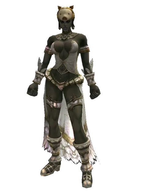 Piggy Hat on a female Orc fighter, front view
