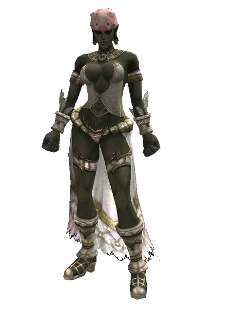 Pig Hat on a female Orc fighter, front view
