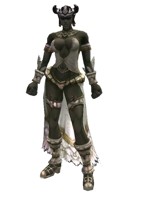 Purple Viking Circlet on a female Orc fighter, front view
