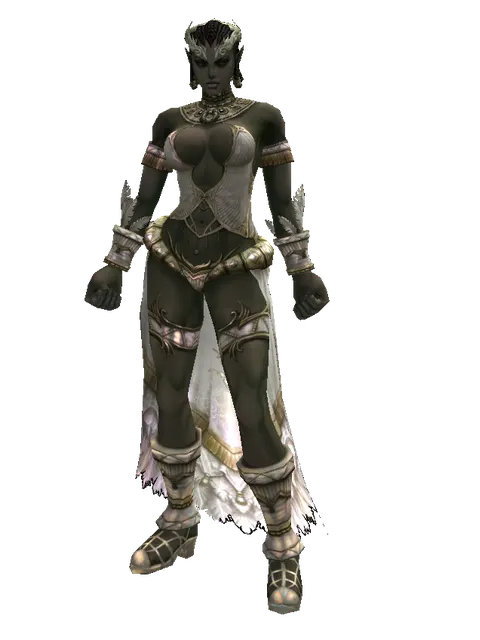 Silver Circlet on a female Orc fighter, front view