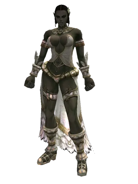 Single Stem Flower on a female Orc fighter, front view