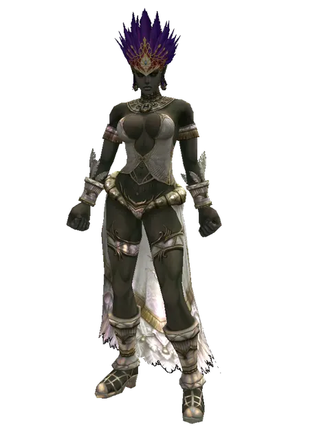 Sophisticated Carnival Hat (?) on a female Orc fighter, front view