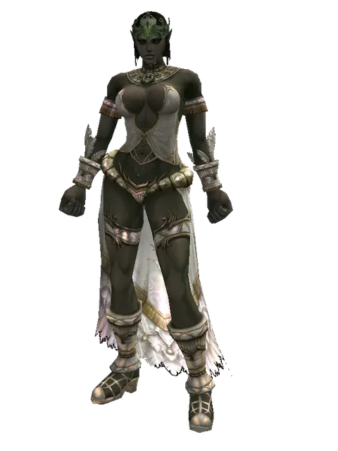 Rune Circlet of the Sage (?) on a female Orc fighter, front view