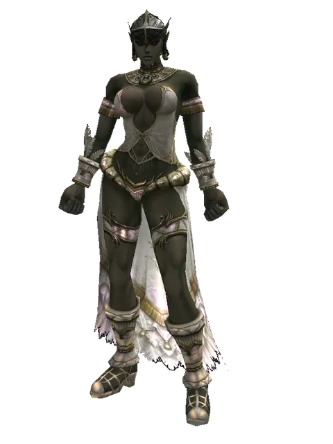 Weapon Master Circlet on a female Orc fighter, front view