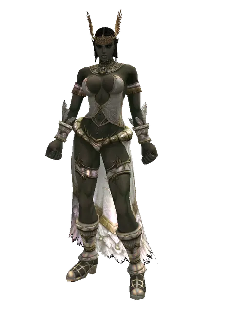Wings of Destiny Circlet on a female Orc fighter, front view