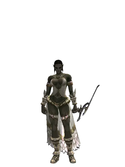 Light Crossbow on a female Orc fighter, front view