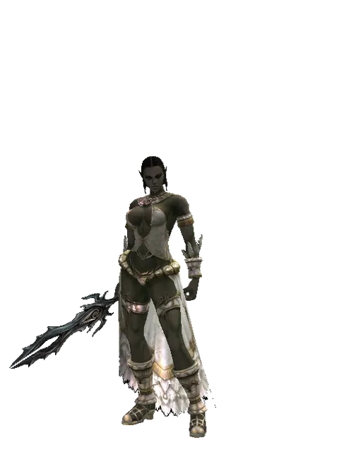 Soul Separator on a female Orc fighter, front view