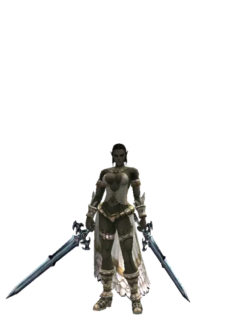Caliburs*Caliburs on a female Orc fighter, front view