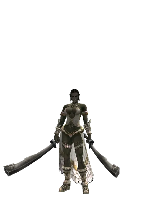 Crimson Sword*Crimson Sword on a female Orc fighter, front view