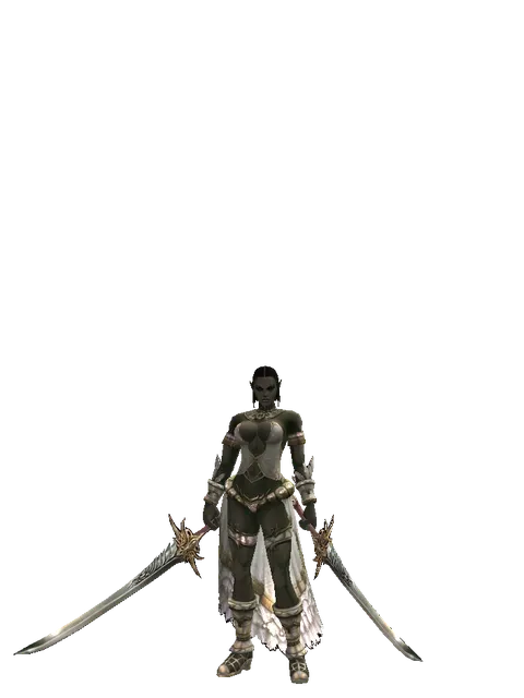 Infinity Wing on a female Orc fighter, front view