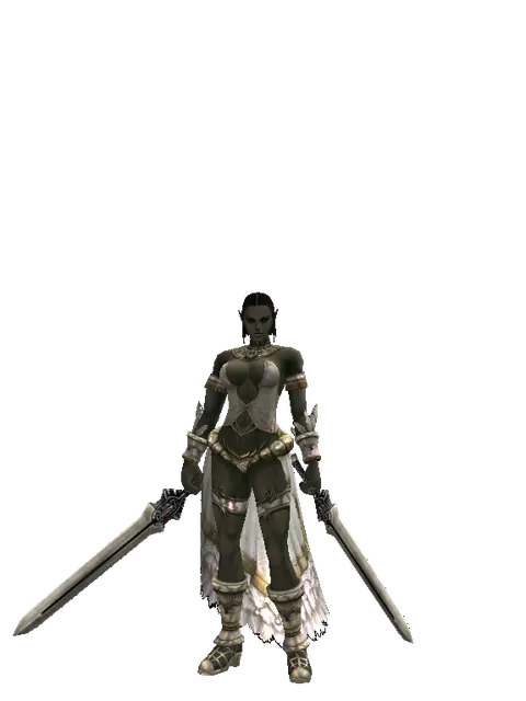 Spirit Sword*Spirit Sword on a female Orc fighter, front view