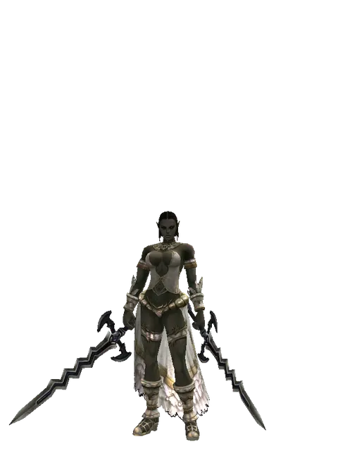 Stormbringer*Stormbringer on a female Orc fighter, front view