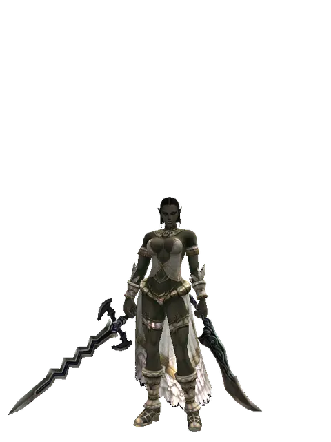 Stormbringer*Sword of Limit on a female Orc fighter, front view
