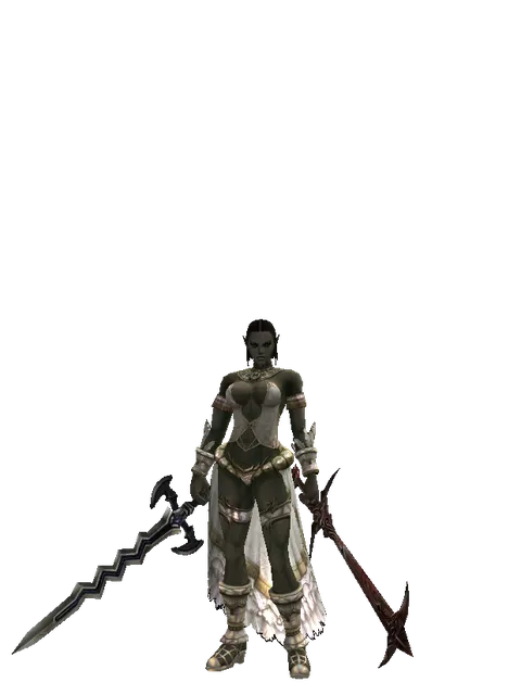 Stormbringer*Sword of Nightmare on a female Orc fighter, front view