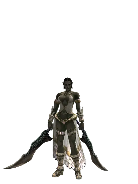 Sword of Limit*Sword of Limit on a female Orc fighter, front view