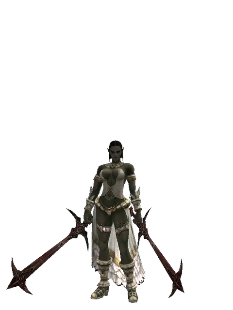 Sword of Nightmare*Sword of Nightmare on a female Orc fighter, front view