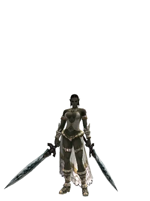 Tsurugi*Tsurugi on a female Orc fighter, front view
