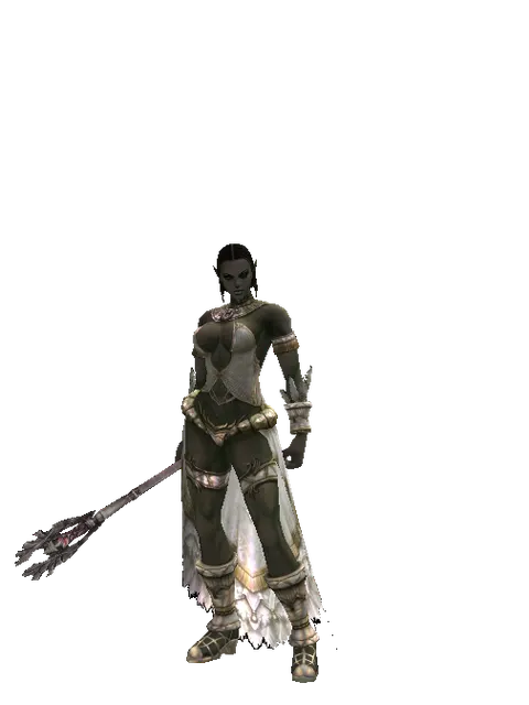 Blood of Saints on a female Orc fighter, front view