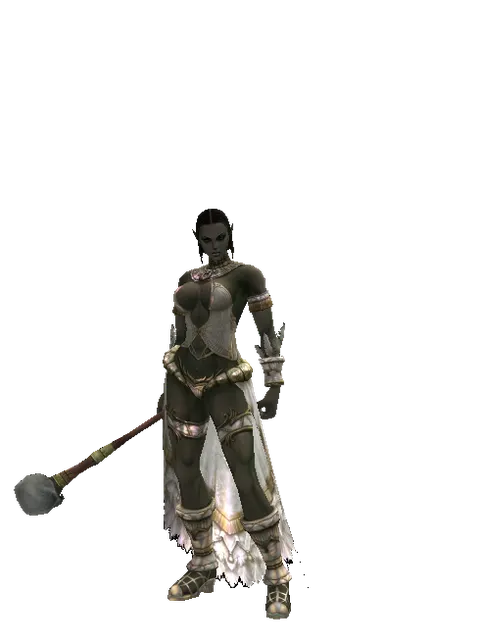 Proof of Revenge on a female Orc fighter, front view
