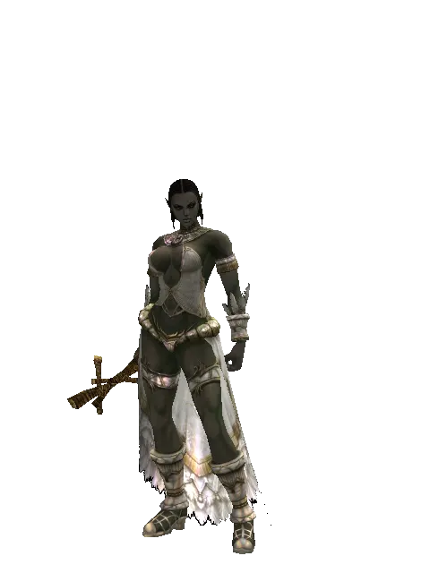 Voodoo Doll on a female Orc fighter, front view