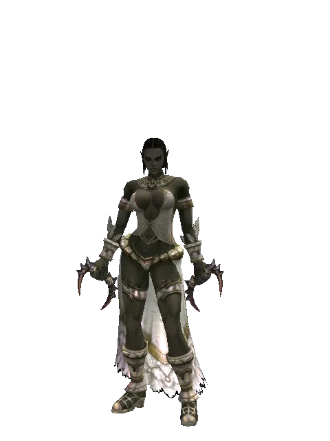 Bich'Hwa on a female Orc fighter, front view