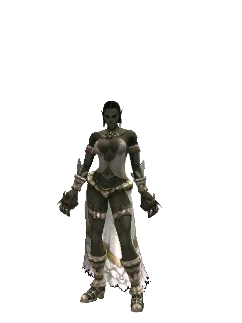 Fist of Butcher on a female Orc fighter, front view