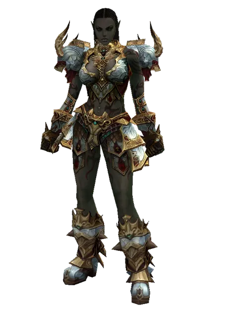 Dynasty [Force Master] (heavy armor) on a female Orc fighter, front view