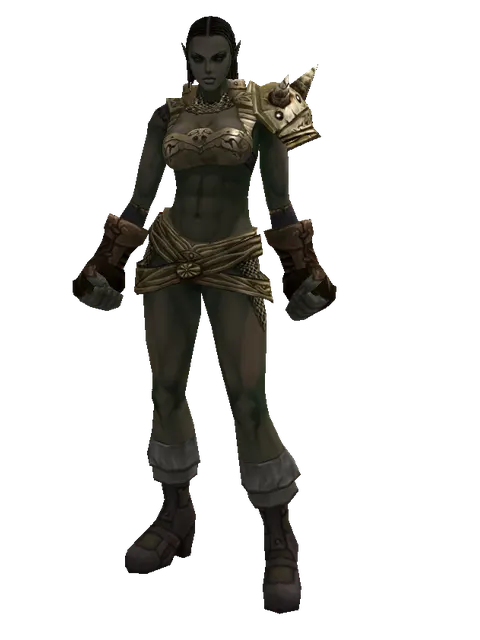 Ubiquitous (heavy armor) on a female Orc fighter, front view