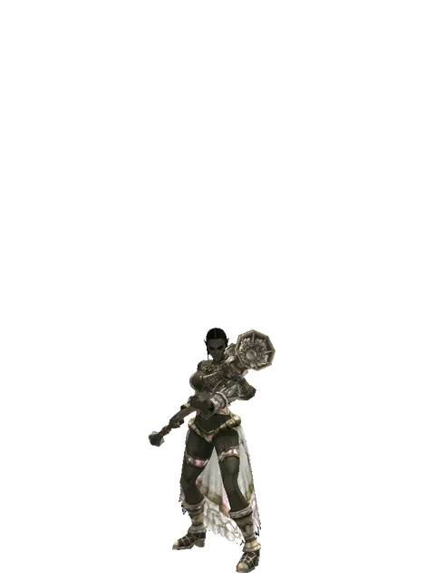 Chrono Campana on a female Orc fighter, front view