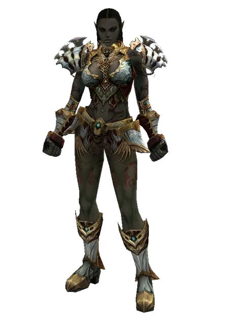Dynasty Set - Robe on a female Orc fighter, front view