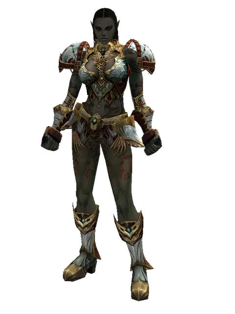 Dynasty Set - Robe on a female Orc fighter, front view