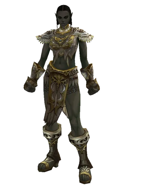 Majestic Robe Set on a female Orc fighter, front view
