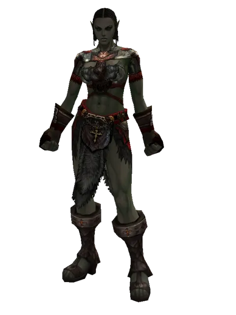 Tallum Set on a female Orc fighter, front view