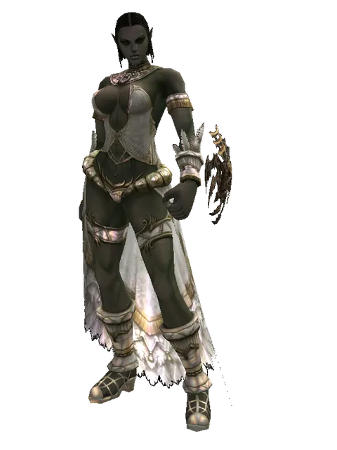 Vesper Sigil on a female Orc fighter, front view