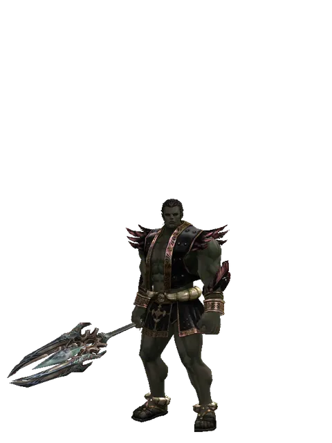 Cabrio's Hand on a male Orc fighter, front view