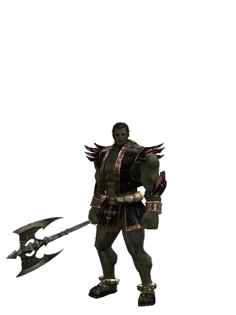 Deadman's Glory on a male Orc fighter, front view
