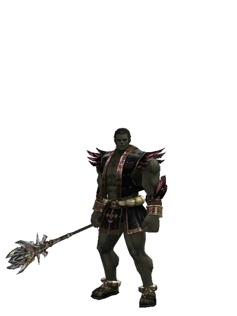 Dynasty Mace on a male Orc fighter, front view