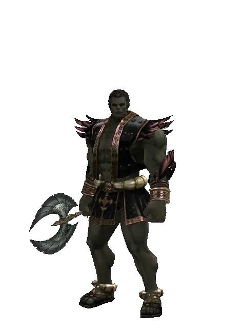 Elysian on a male Orc fighter, front view