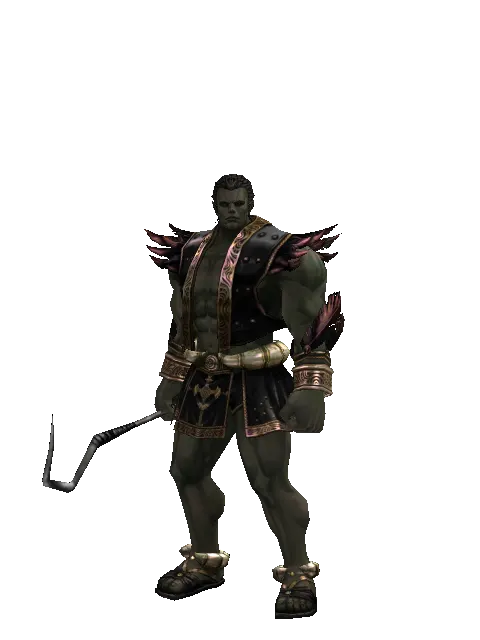 Heavy Chisel on a male Orc fighter, front view