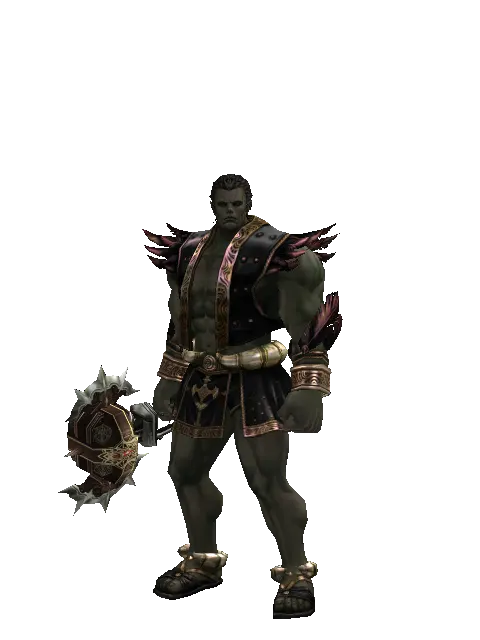 Icarus Hammer on a male Orc fighter, front view