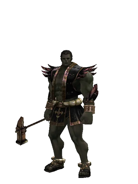Iron Hammer on a male Orc fighter, front view