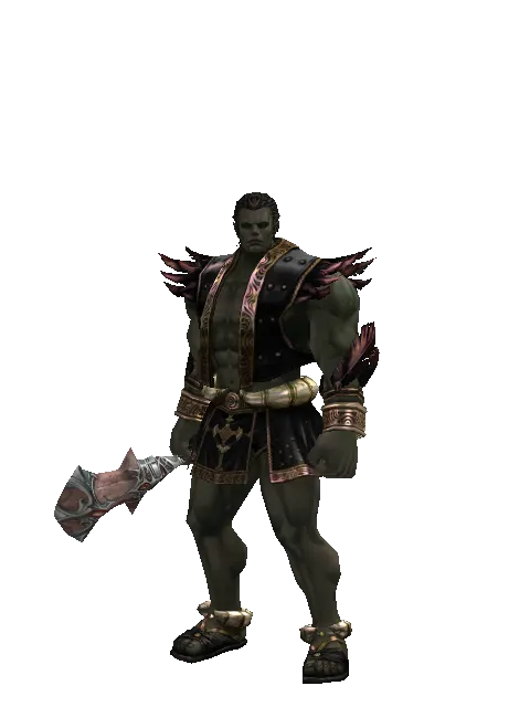 Kaim Vanul's Bones on a male Orc fighter, front view