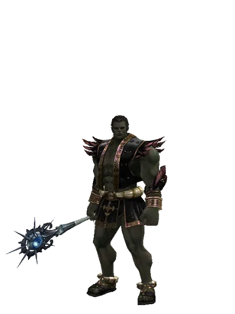 Spiritual Eye on a male Orc fighter, front view