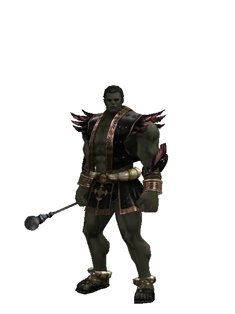Wand of Adept on a male Orc fighter, front view
