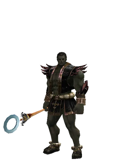 O Stick - 30-day limited period on a male Orc fighter, front view