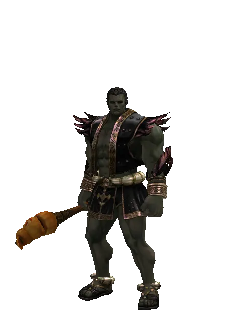 Pumpkin Transformation Stick - 30-day limited period on a male Orc fighter, front view