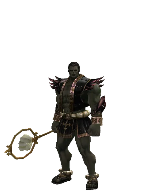 Rock Stick - 30-day limited period on a male Orc fighter, front view